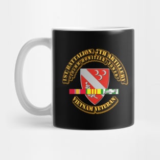 1st Battalion, 7th Artillery (105mm Howitzer, Towed) with SVC Ribbon Mug